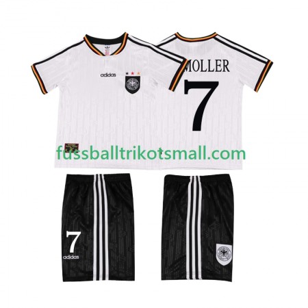 Fußballtrikots Deutschland Moller 7 Retro Kinder 1996 Kurzarm Heimtrikotsatz kaufen